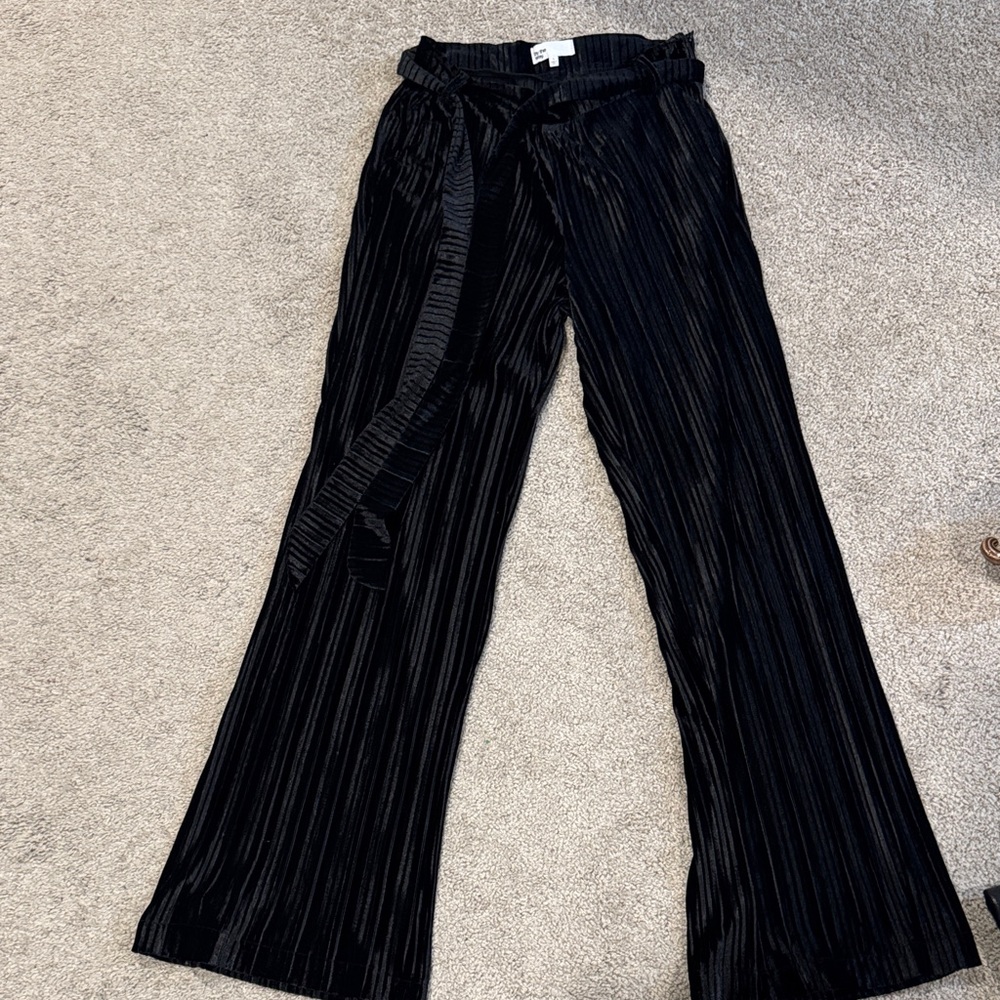 by the way. Black Wide Leg Pleated Pants